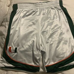 Nike Miami hurricanes basketball shorts